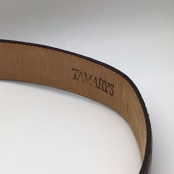 Vintage Brighton Brown Croc Finish Belt - Picture 5 of 8